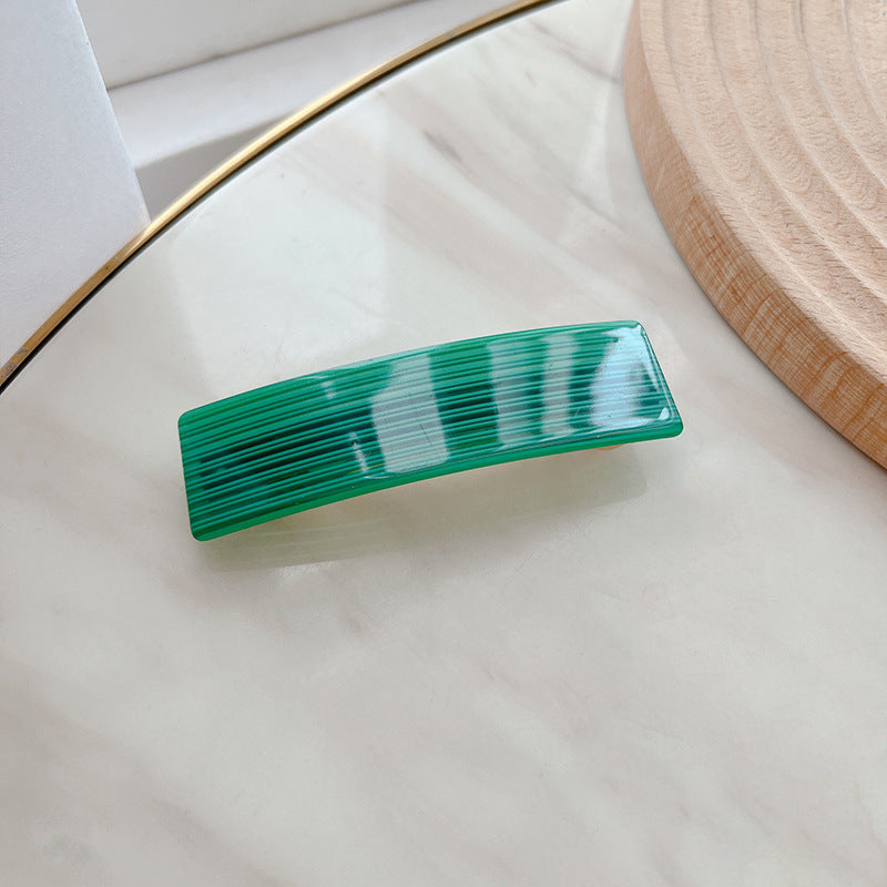 Wholesale Temperament Simple Hair Accessory Horizontal Clip One-line Rectangular Versatile Spring Clip